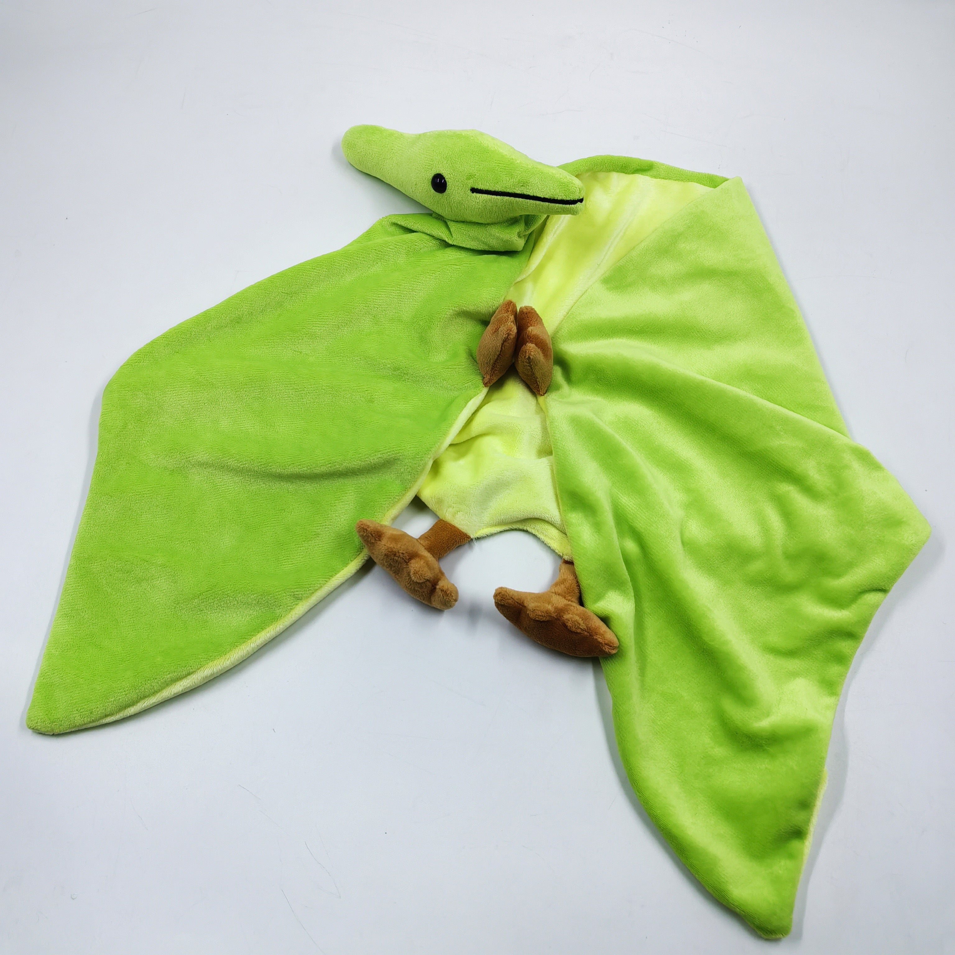 Super Soft Green Pterosaur Plush Cape - 38" Quirky Dinosaur-Inspired Anime Game Character, Ideal for Birthday Parties & Room Decor, Perfect Gift for Youngsters