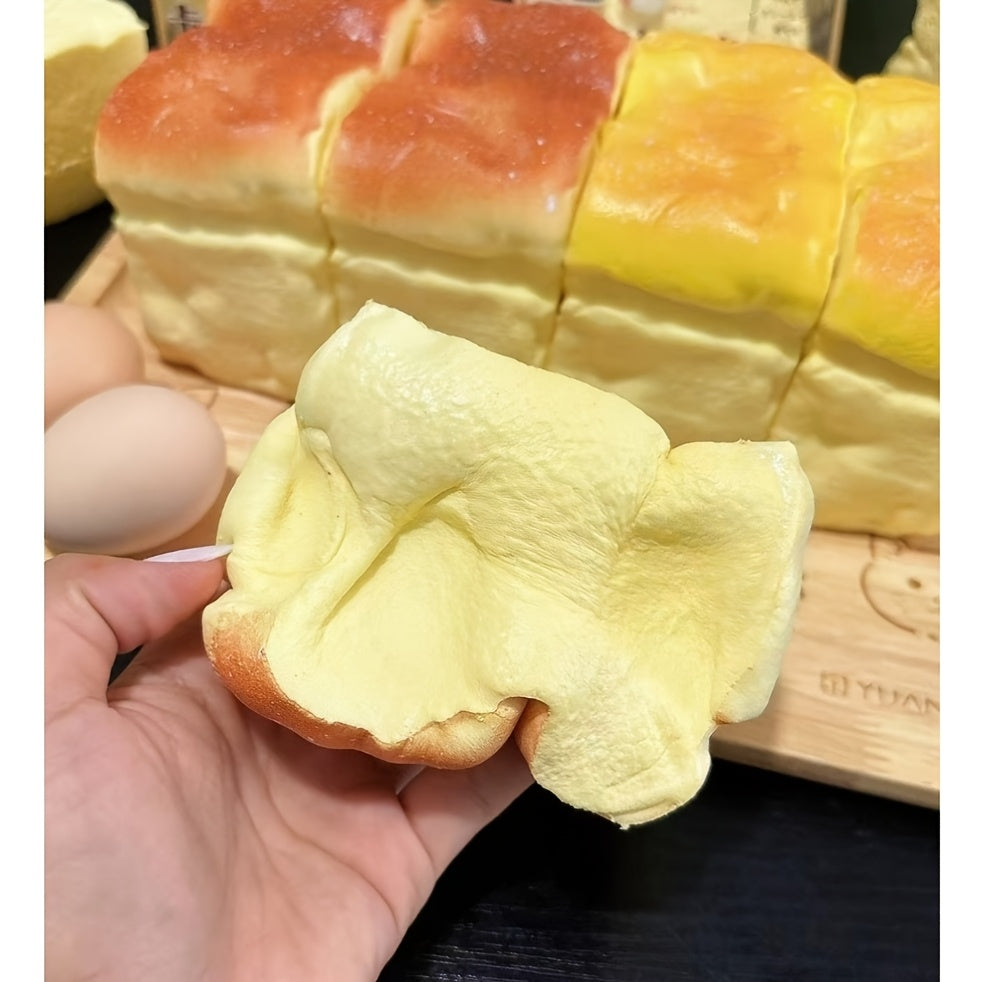 [Bread And Butter Set] 2pcs Slow-Rebound Bread And Butter Set - Custard Bread And Butter Stick, Soft As Real Bread Squeeze Toys, Non-Toxic Desk Decor with Creamy Scent, Cute And Squishy for Anxiety Relief