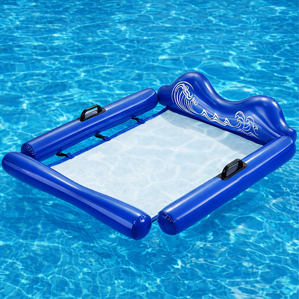 Air-Filled Water Hammock - a Lounge Chair for Adults to Float in The Pool, Made from Sturdy PVC, Featuring Bright Mixed Colors And a Comfortable Ergonomic Design for Swimming, Relaxing by The Pool