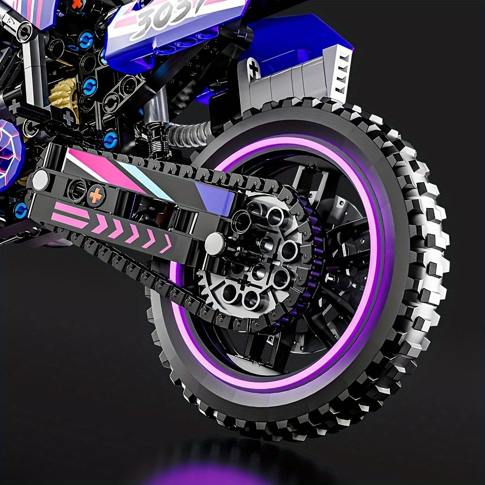 Motorcycle Building Block Set - 476pcs Collectible Motorcycle Display Model, Motorbike Toy Collection Brick Kit