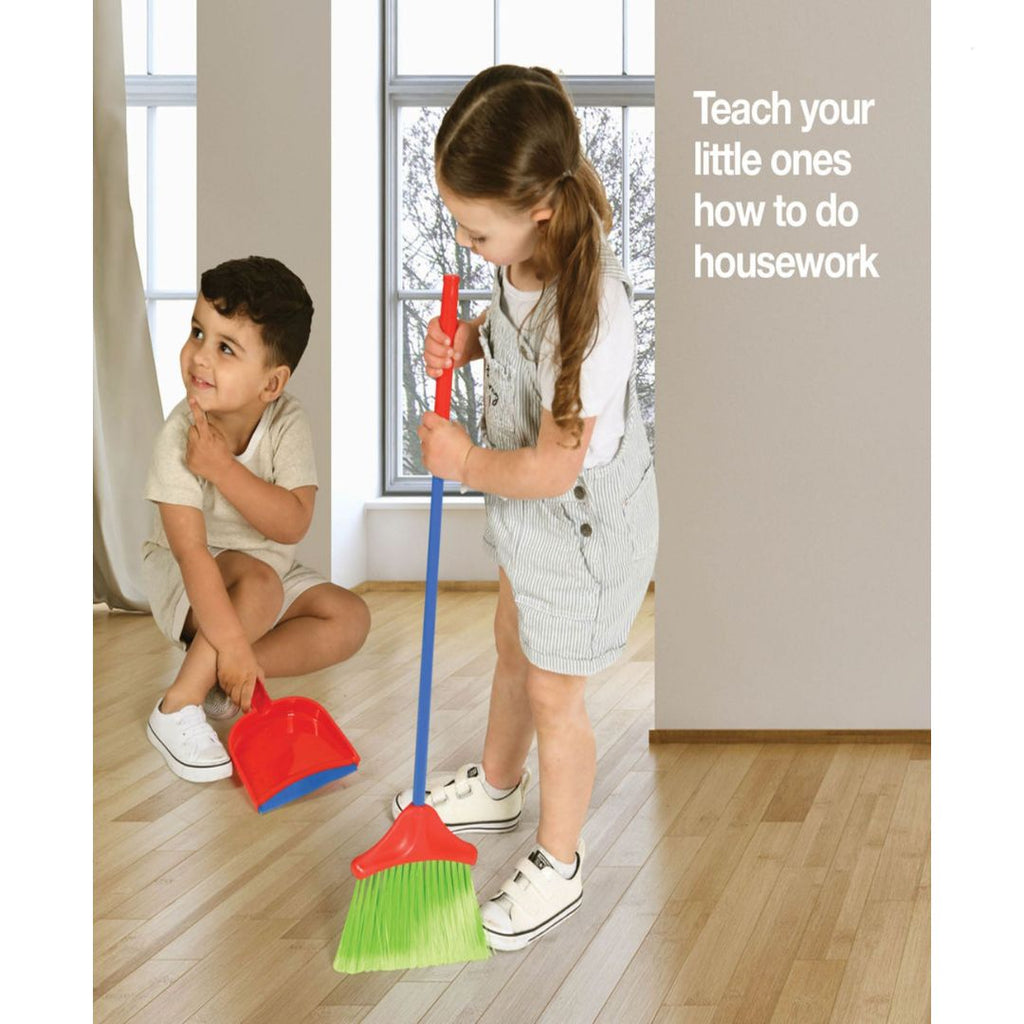 Play22 Kids Cleaning Set 4 Piece - Toy Cleaning Set includes Broom, Mop, Brush, Dust Pan - Toy KitchenCleaning Set