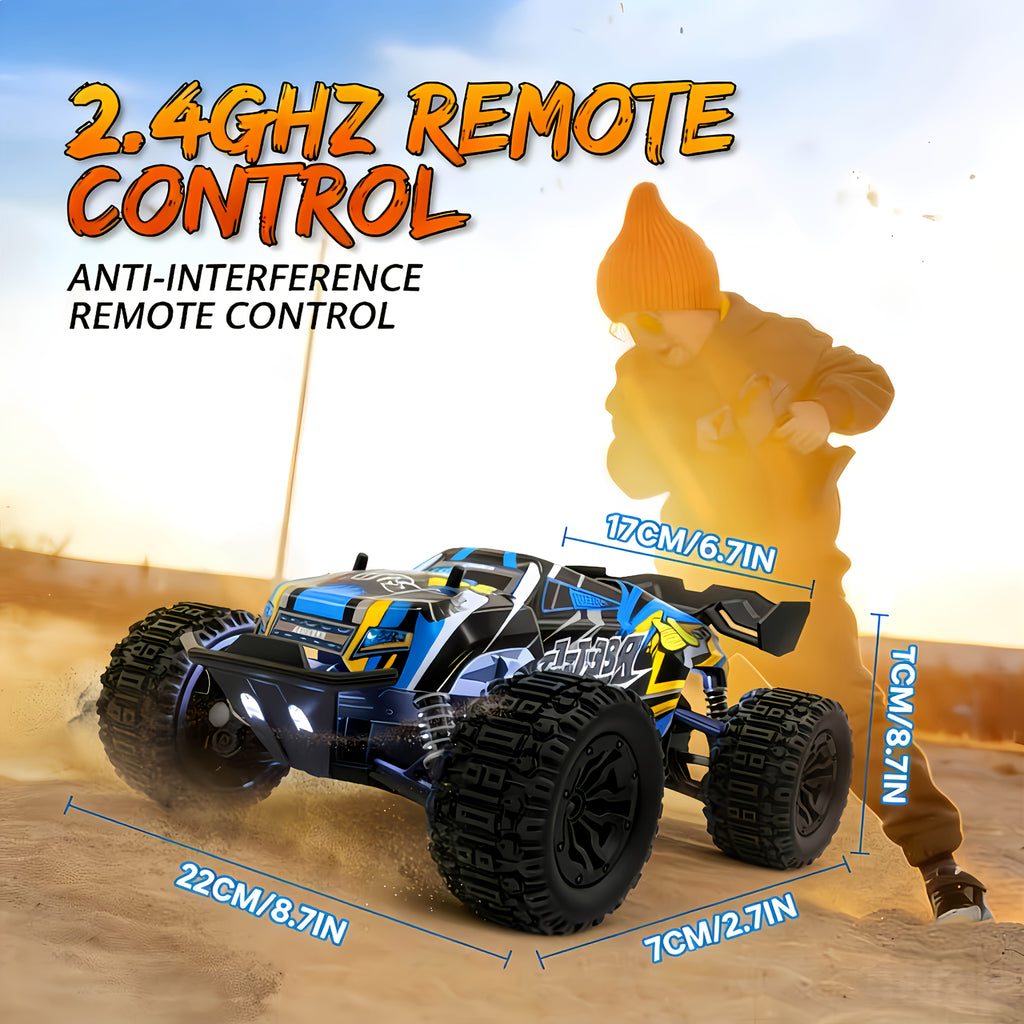 1:18 Scale High-Speed Remote Control Car, Top Speed Reaching 35+ Km/H, All-Terrain RC Vehicle, 4WD Off-Road Remote Control Truck, 2.4 Ghz Wireless Remote Control Car, Remote Control Off-Roader, Hobby-Grade RC Racing Car, Fast Remote Crawler