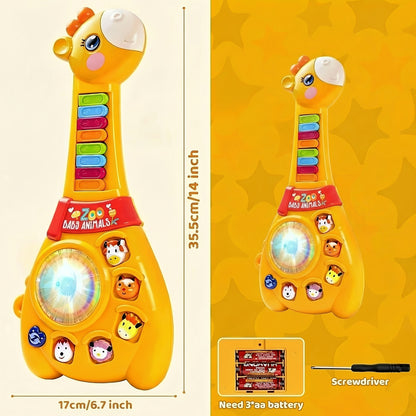 Toddlers Giraffe Guitar Musical Toys for 1+ Year Old Boy/Girl, 1st First Learning Educational Gift for Toddlers, Multiple Modes with Piano Keys, Animal Sounds, Musical, Baby Toys 12 Months, Birthday Gifts for One Year Old Boys/Girl, Infant Touch