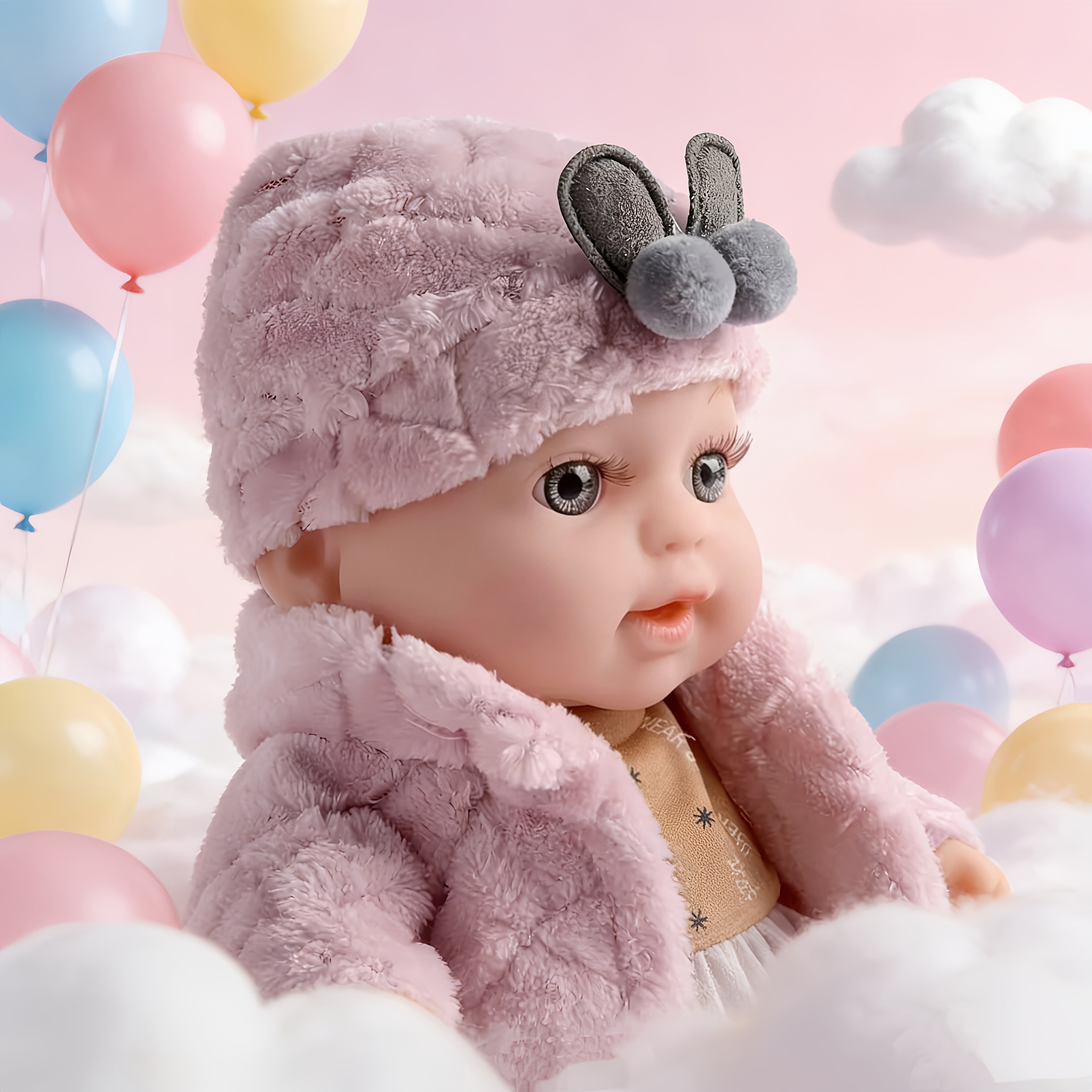 1 Realistic 12-inch/30-cm Reborn Doll • With Hat, Socks, And Toy Pacifier Set • Lifelike Toy • Perfect For Party Games And Valentine's Day • Ideal Gift For Kids On Christmas And Halloween • Free Accessories