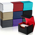 2026 10pcs Deck Game Card Box Magnetic Card Game Case For 100 Plus Gaming Storage Containers Compatible With MTG Deck Boxes, 10 Colors Match Day Fan Gear for Football and All Fans