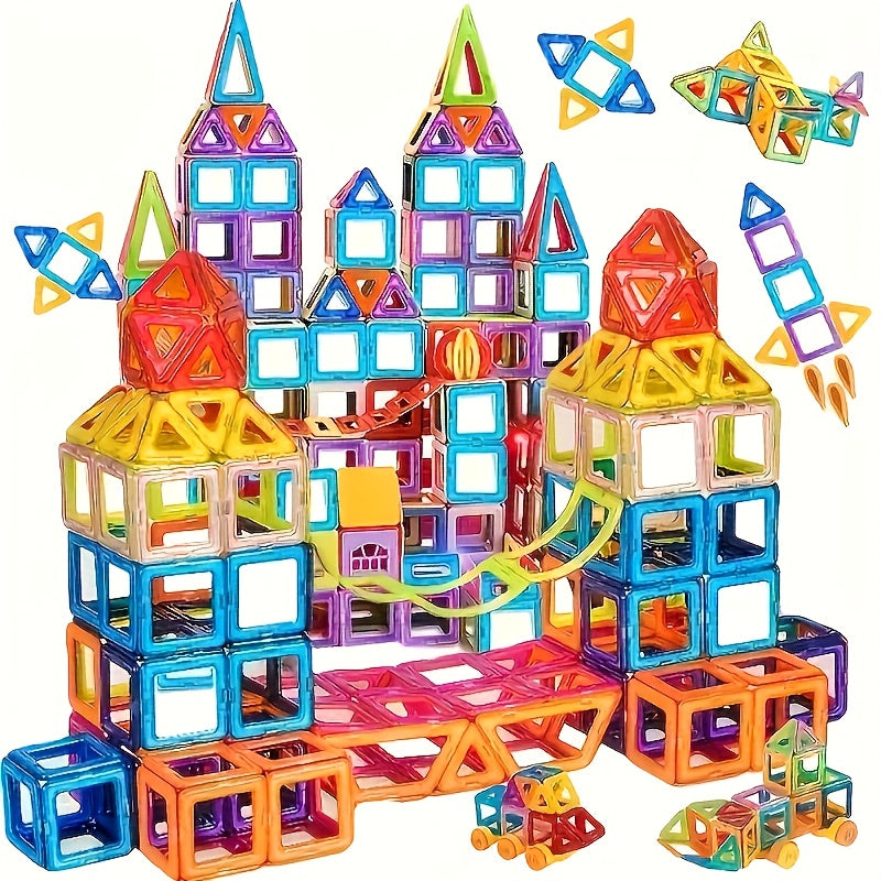 67pcs Magnetic Building Blocks, Magnetic Tiles, Large STEM Building Kits, DIY Children's Toys, Creativity Beyond Imagination, Toys for Boys And Girls, Random Colors, Suitable for Birthdays, Halloween, And Christmas Gifts