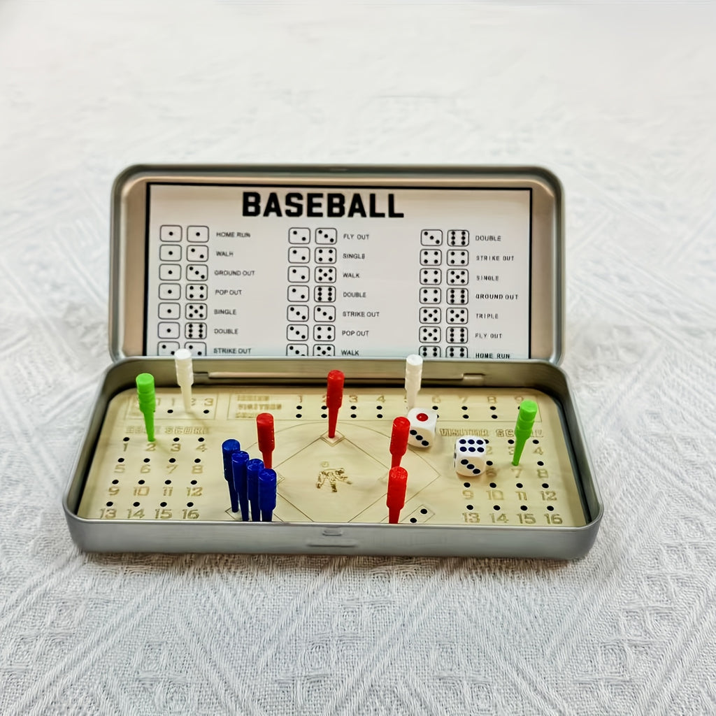 Softball, Baseball, And Soccer Travel Games, Finger Joint Dice Games, Tabletop Games, Portable Wooden Board Game Sets Suitable for Fun Family Game Night Gatherings And Parties.