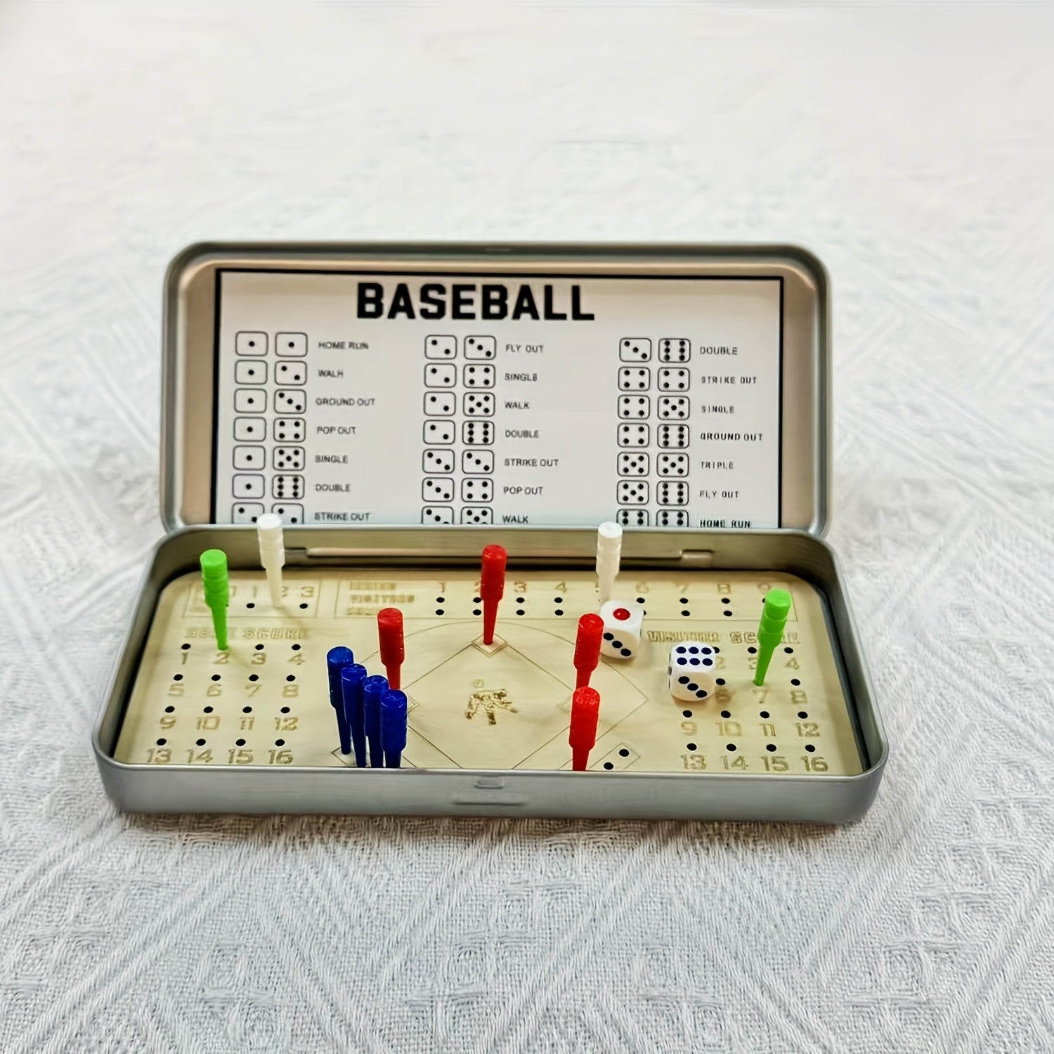 Softball, Baseball, And Soccer Travel Games, Finger Joint Dice Games, Tabletop Games, Portable Wooden Board Game Sets Suitable for Fun Family Game Night Gatherings And Parties.