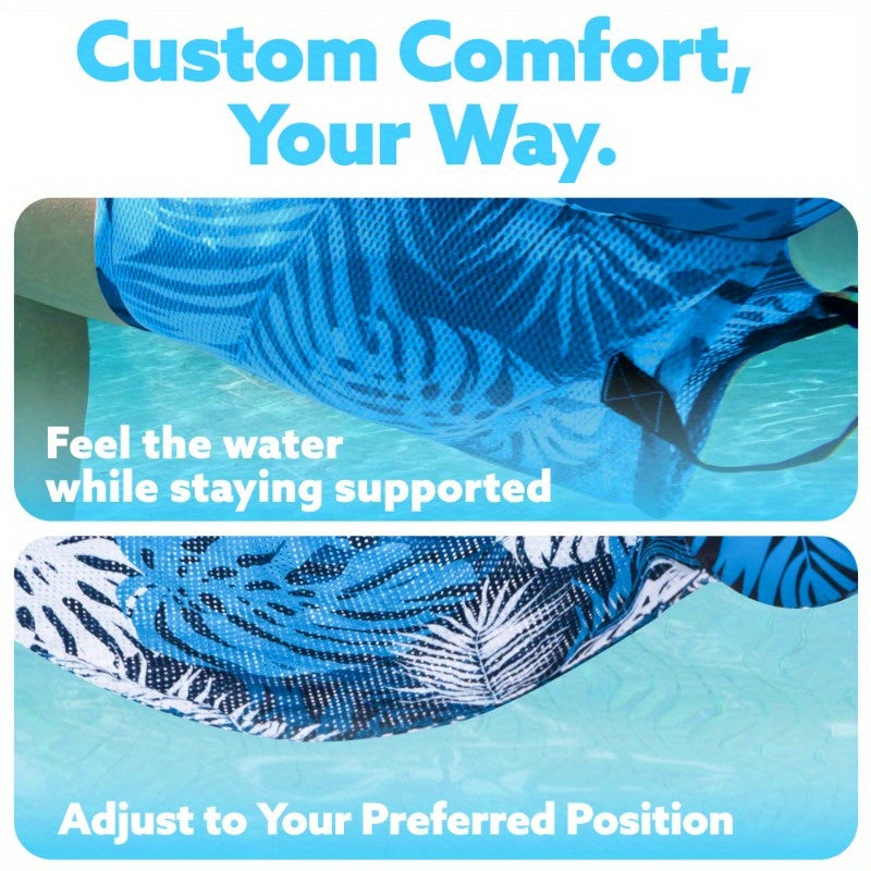 SYNCFUN 1/2 Pack Leaf Design Floating Lounger - Inflatable Pool Chair For Adults, Portable Summer Float For Beach, Lake & Pool Parties