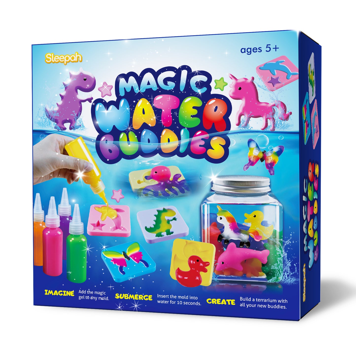Aqua Fairy Water Gel Kit - Magic Water Elf - DIY Squishy Maker Kit - Design Your Own Squishes - Kids Arts & Crafts