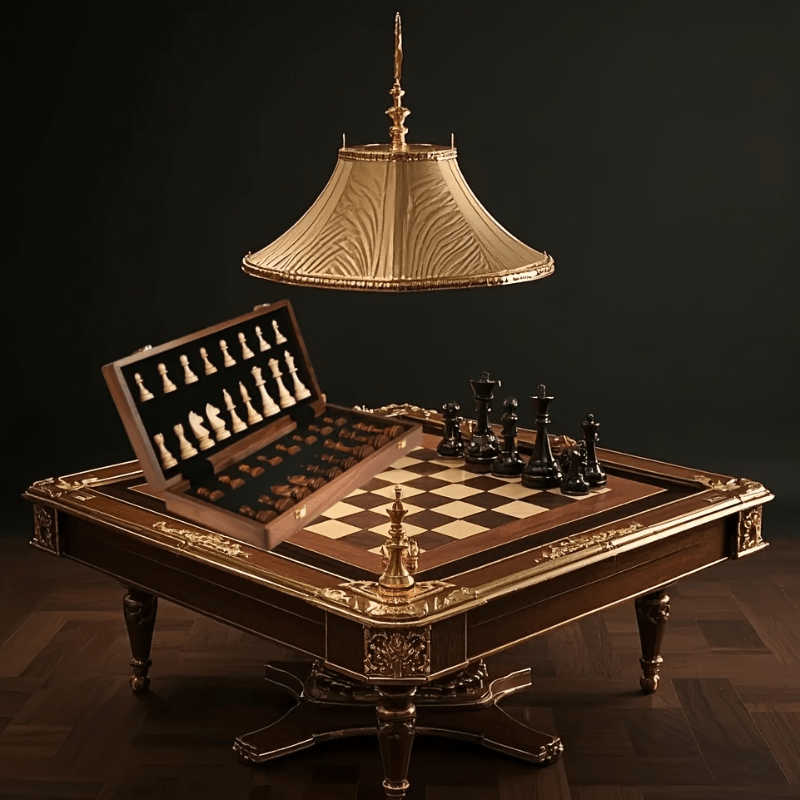 Professional Folding Chess Set - 33pcs Set (Including 16 Black Pieces, 16 White Pieces And 1 Chessboard) - Premium Gift Box, Travel-Friendly Portable Tabletop Game, an Essential Set for Chess Enthusiasts