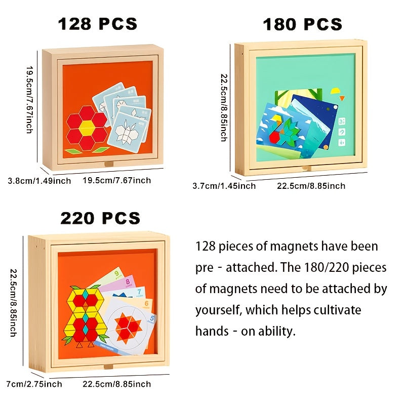 Creative Magnetic Wooden Puzzle, Jigsaw Puzzle Toys, Educational Interactive Educational Toys, Geometric Figures Cognitive Learning, Birthday Gifts, Holiday Gifts