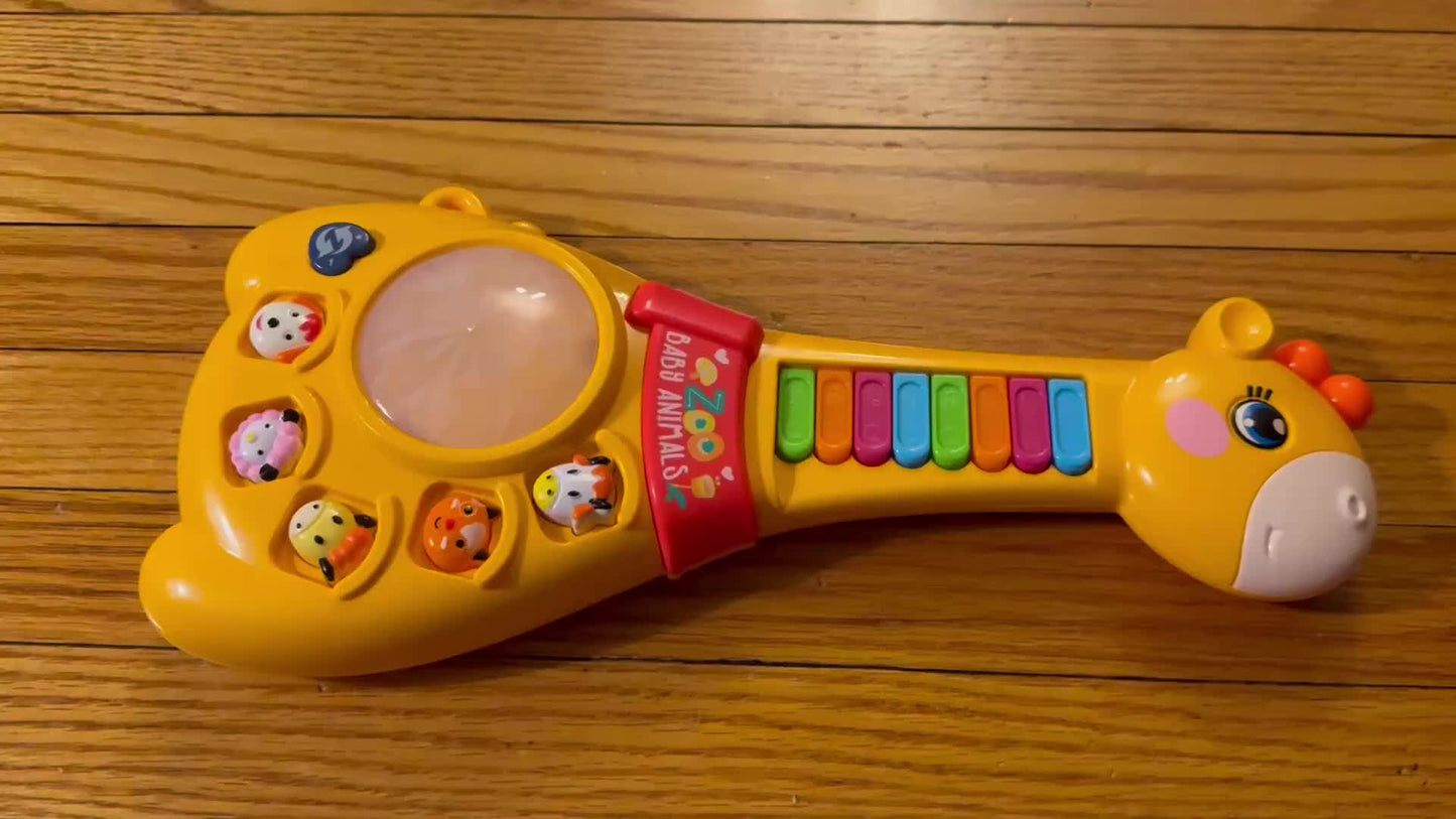 Toddlers Giraffe Guitar Musical Toys for 1+ Year Old Boy/Girl, 1st First Learning Educational Gift for Toddlers, Multiple Modes with Piano Keys, Animal Sounds, Musical, Baby Toys 12 Months, Birthday Gifts for One Year Old Boys/Girl, Infant Touch