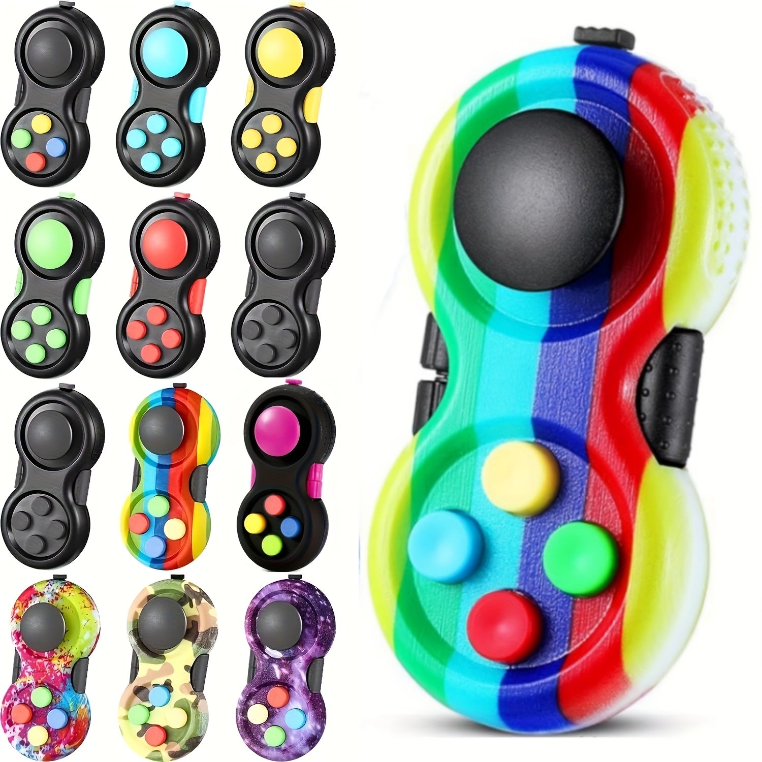 [Retro Classic Fidget Pad] 7pcs Retro Classic Fidget Pad Handheld Game Controller Fun Toys Pack