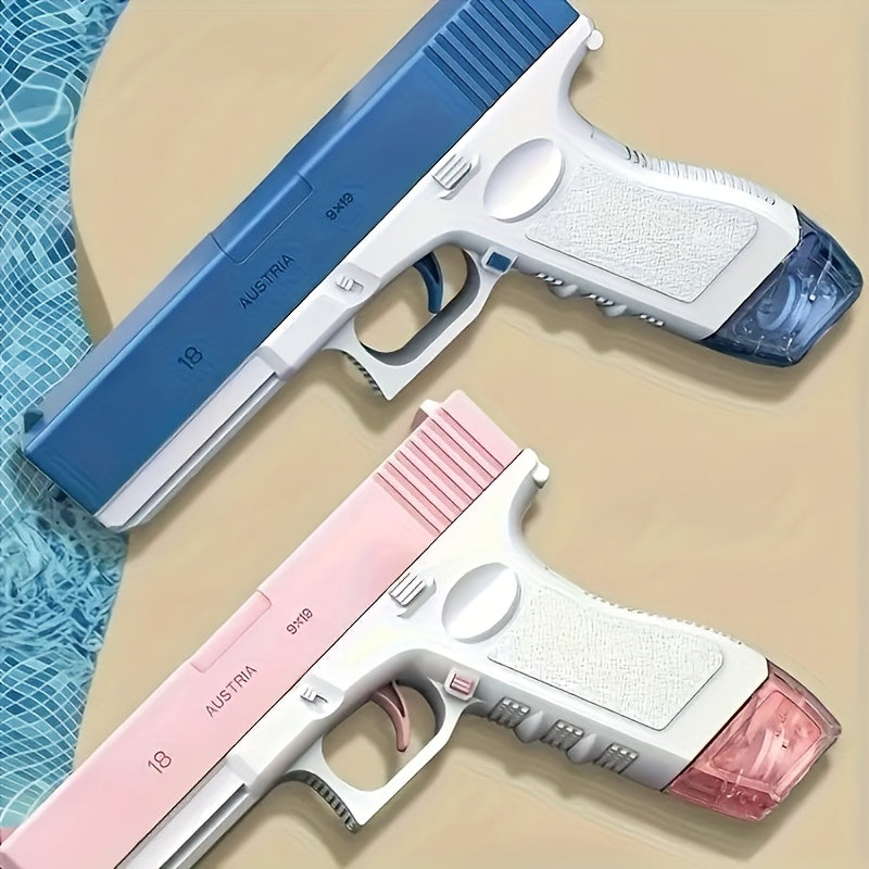 Pink/blue High-capacity Automatic Water Gun - A Long-range, Durable Toy with Dual Magazines And An Ergonomic Grip, Perfect for Summer Swimming Pools And Outdoor Entertainment, A Toy Gun