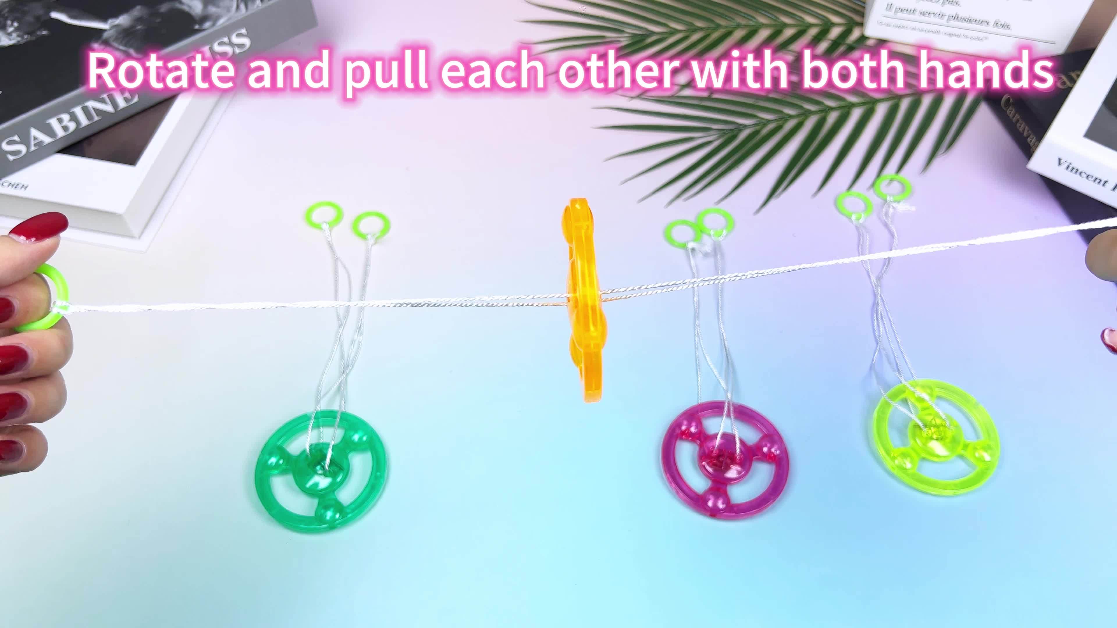 30pcs Pull Line Flywheel Spinner Light Up Toys, Glow in The Dark Party Favors, Flash Flywheel Toys with Pull Cord, Pull Line Flashing Flywheel, Multi-Item Party Favor Packs, Christmas Halloween Gift, Birthday Gift, Goodie Bag Stuffing