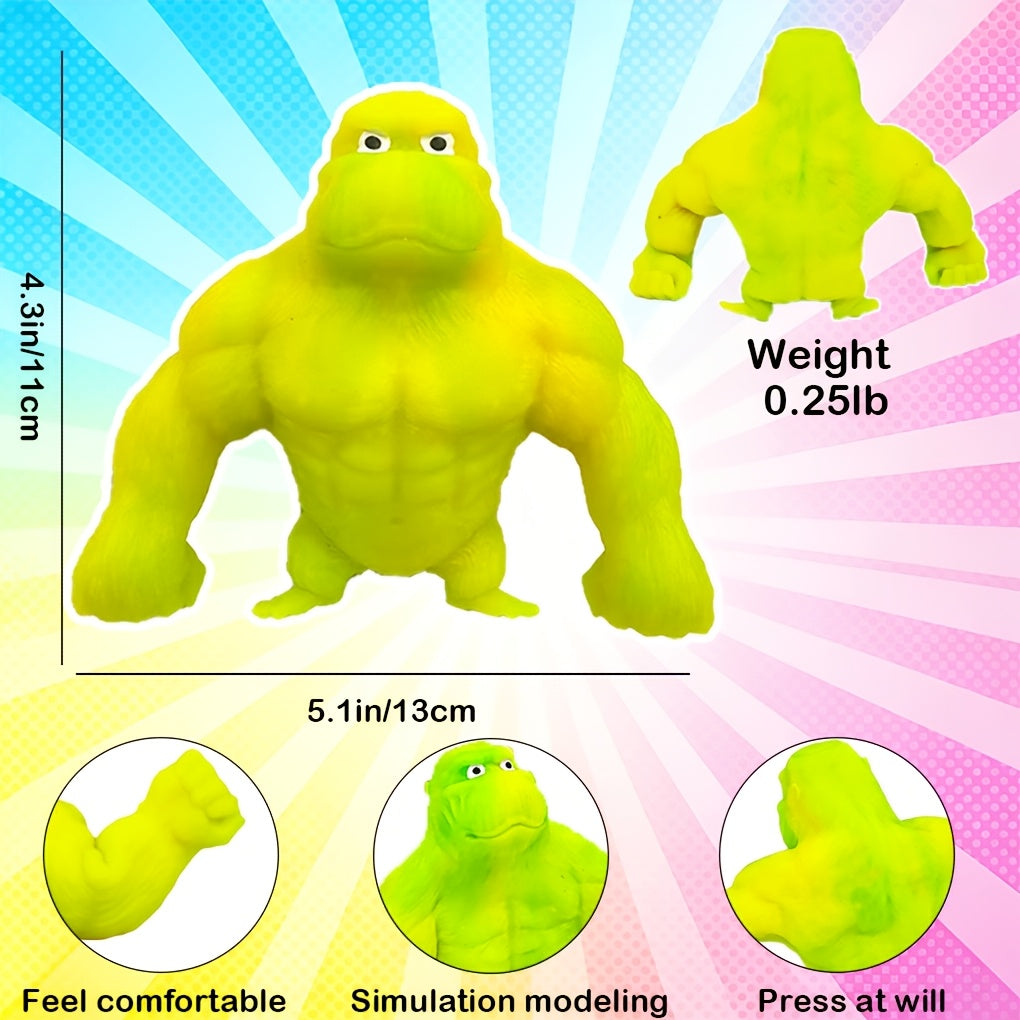 [Christmas, Halloween, Easter] Super Stretchy Gorilla Fidget Toy, Squeeze Monkeys Stretchy Monkey- Original Sensory/Fidget Collectible Toys Holiday Party Gifts, Christmas, Halloween, Easter Basket Stuffing.The Filling Material Is PVA Sponge, Not Sand