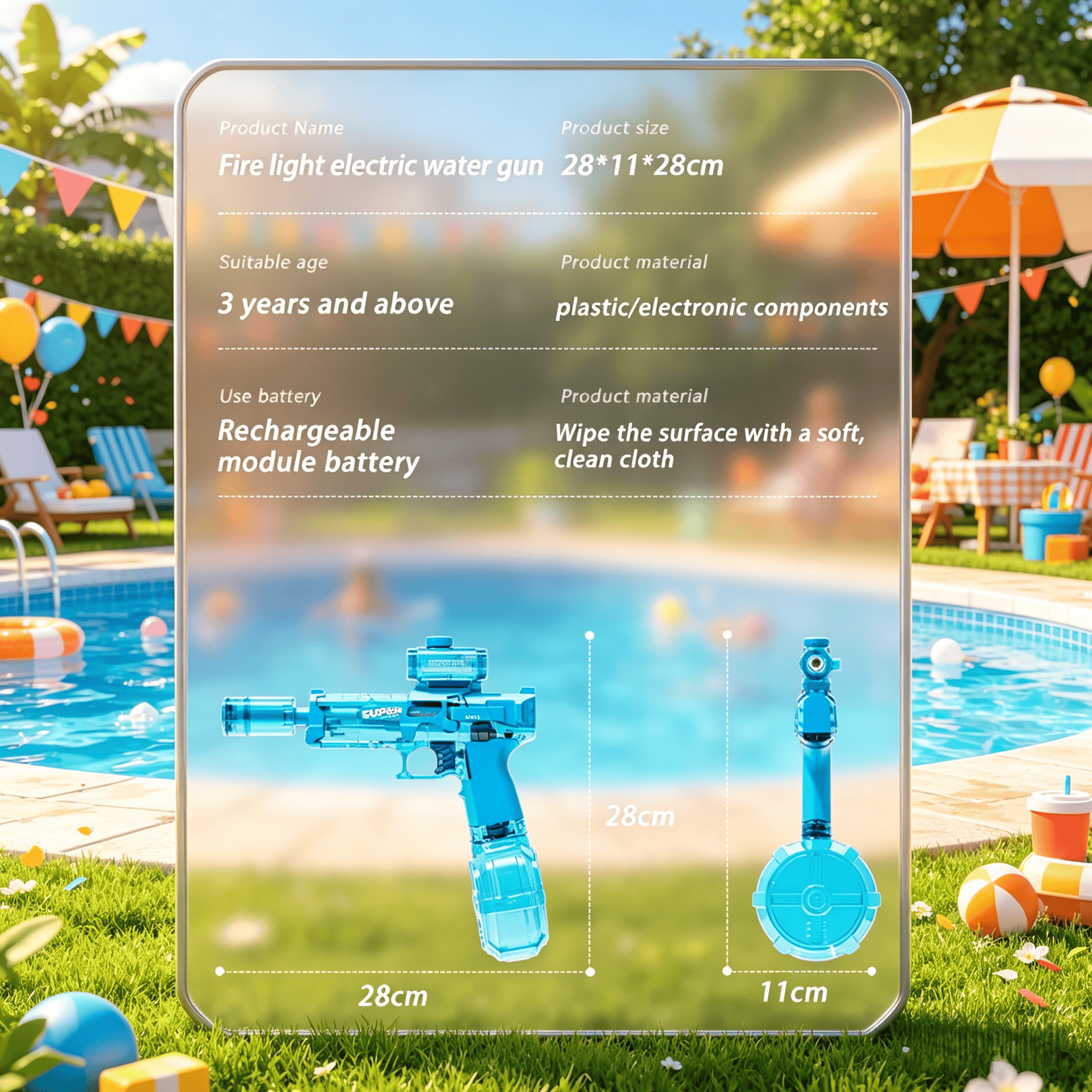 2/1pc Kids Luminous Automatic Water Spray Toy with Sound, Outdoor Water Play Set for Beach And Pool Parties, Fun Summer Water Games for Boys And Girls Multi-Item Party Favor Packs