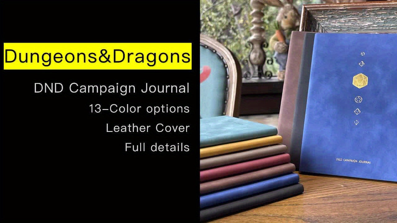 RPG Journal, DnD 2024 5R/5e Premium Sheepskin All-in-One Diary, 100 Pages, Complete Character Sheets, Backstory, Exclusive Game Guide, Treasure Item List, NPC Manager, Quest Logbook, Lined Notes Pages, Spells & Tracking, Character Relationships