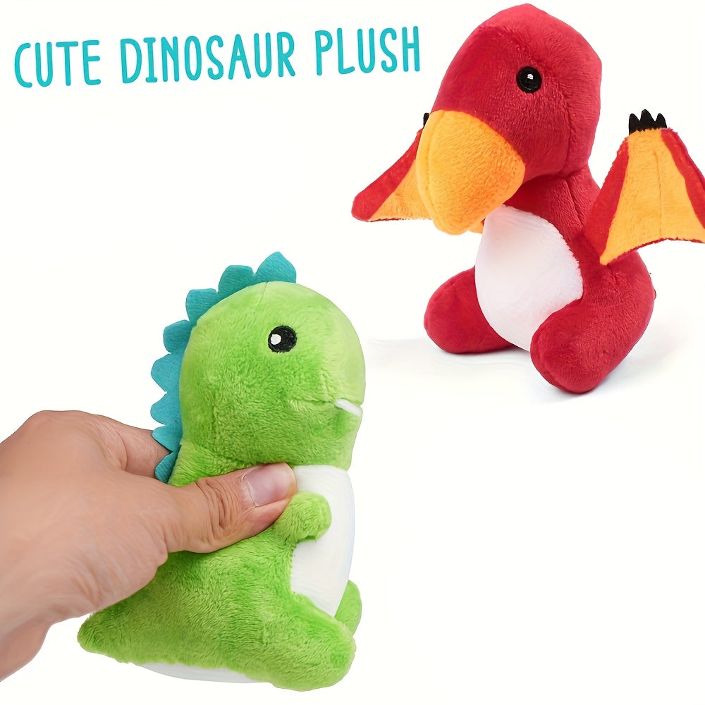 Dinosaur Stuffed Animals, 5 Small Dinosaur Plush Dolls And Egg Bag Toys Set, Dino Plushies, Cute Stuff for Kids Girls Boys, Baby Shower, Easter Basket Stuffers, Birthday Gift, Christmas Gifts
