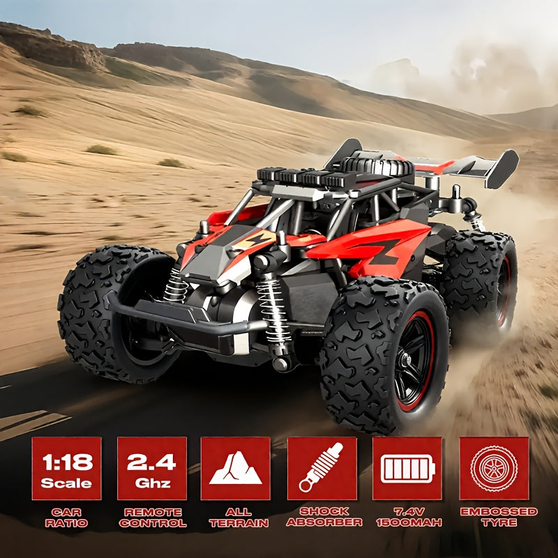 New High-speed Remote Control Car, All Terrain Off-road Vehicle, Equipped with A Battery At A Speed Of 40 Kilometers Per Hour, Long-lasting Power, Sturdy Structure, Suitable for Birthday Gifts