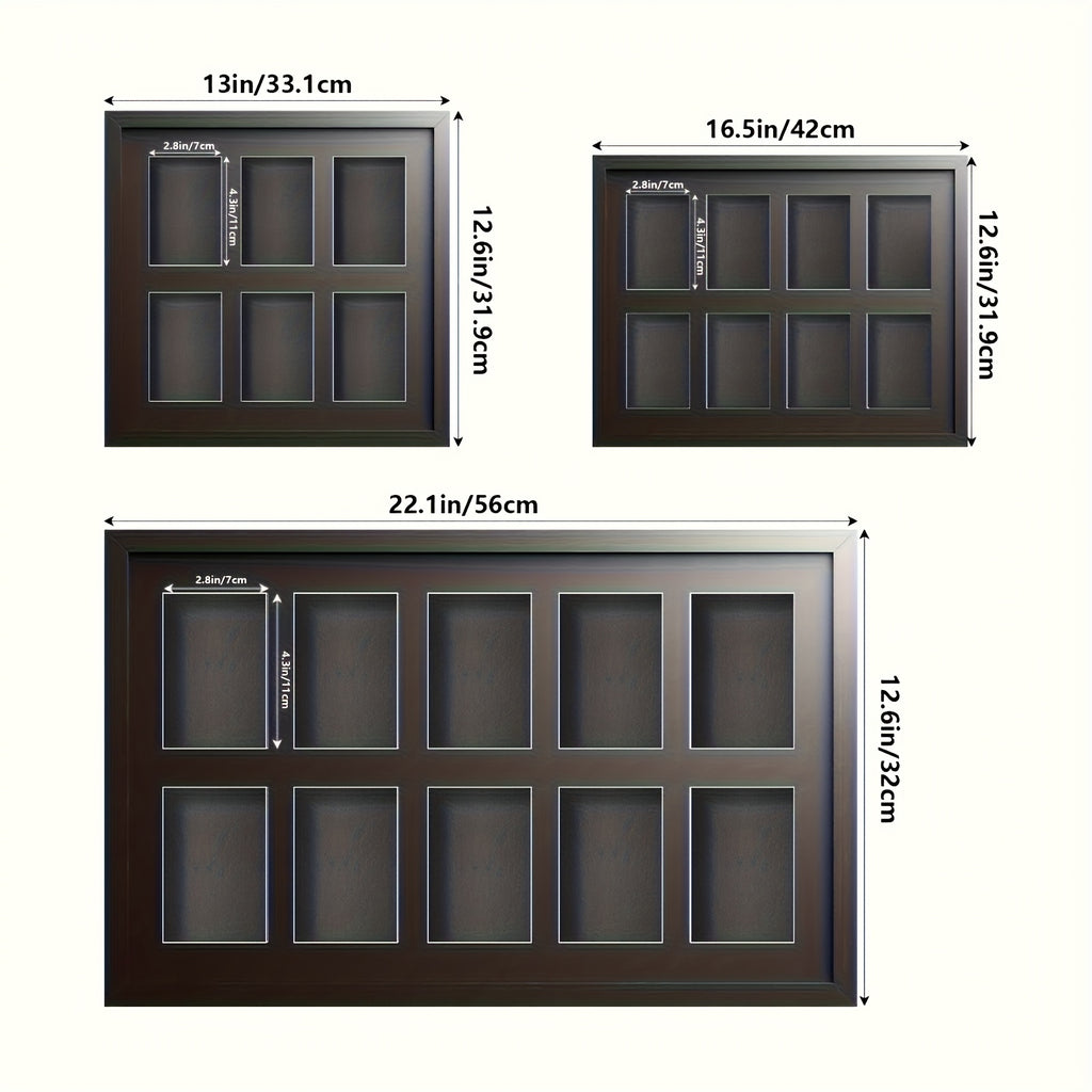 Wall-Mounted Trading Card Display Case - Wood Fiber Board Collector'S Sleeve, Protective Frame for TCG, PTCG, Sports And Game Cards, Compatible with 35-360Pt Cards, Age 14+
