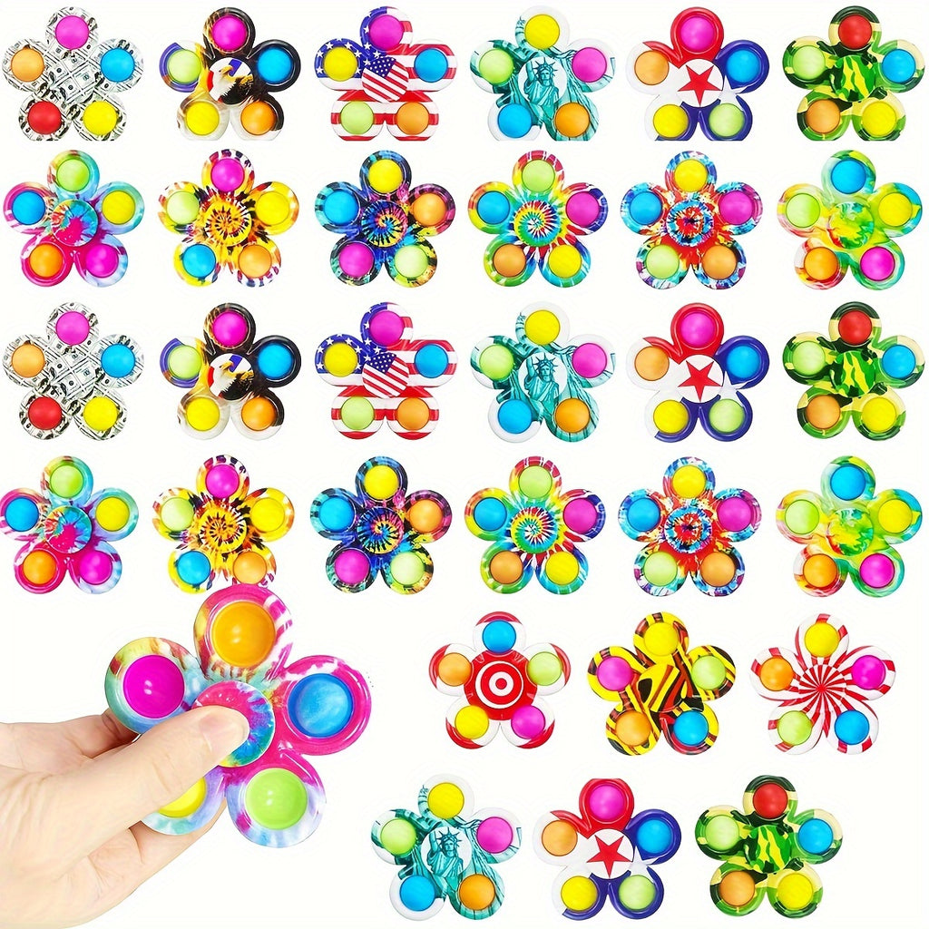 [30 Fidget Spinners] MEZHOBBY 30 Fidget Spinners Toys | Party Favors Gifts for Kid, Pop Fidget Spinner Pack Bulk, Little Sensory Fidget Toys Pack, Classroom Prizes for Girls Boys Students