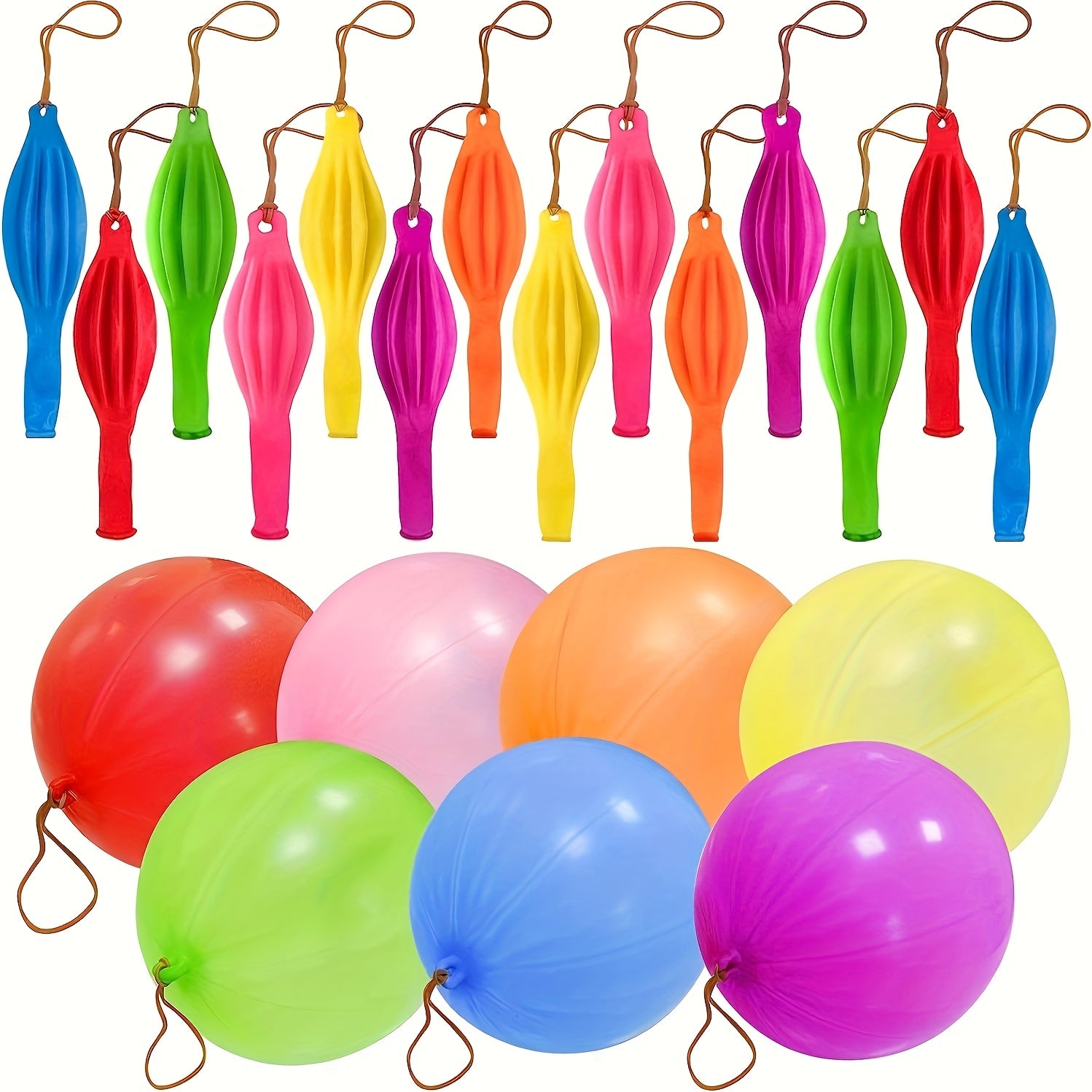 48pcs Punch Balloons, Punching Balloon Party Favors for Kids, Neon Bounce Balloons with Rubber Band for Carnival, Fun, Gift Bag Party Favors.The Best Christmas, Halloween And Easter Gifts