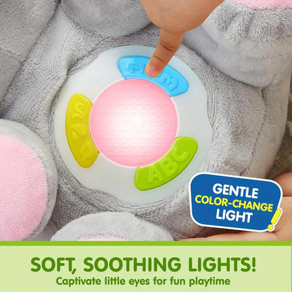 Musical Elephant Plush Baby Toy, Stuffed Animal with Music & Light, Baby Musical Soft Plush Toys for Infant Babies, Christmas Birthday Gifts for Boys And Girls 6+ Months