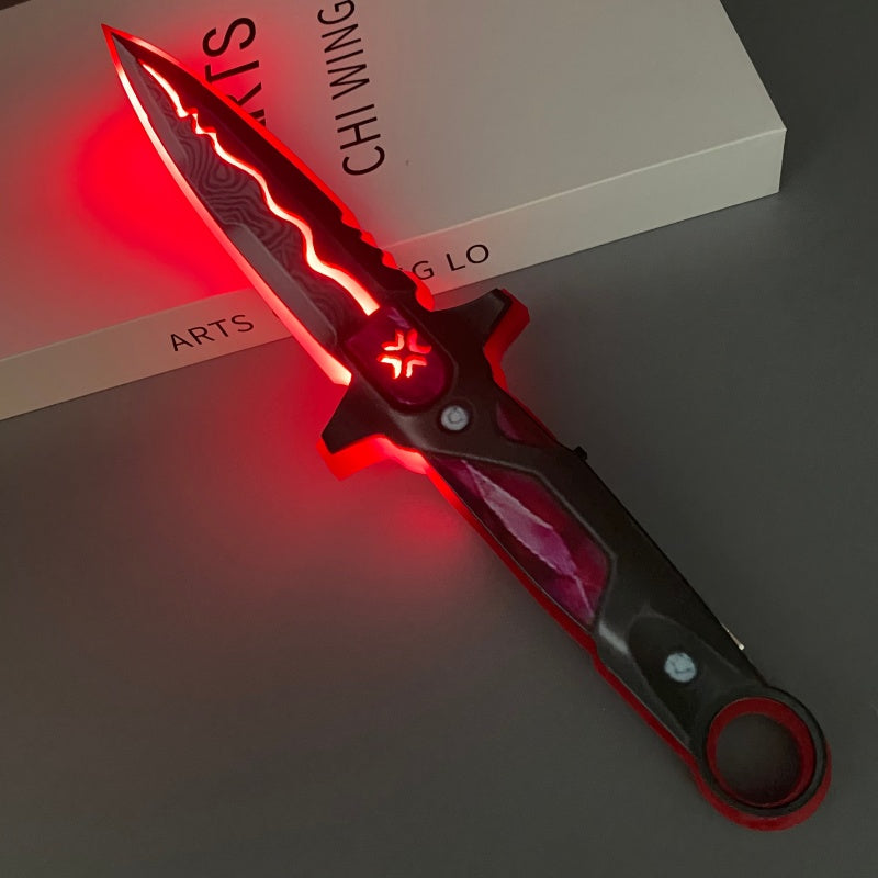 11.8inch 30cm Luminous Katana Red Acrylic Sword with LED Light Anime Cosplay Accessorie Prop Plastic Original Samurai Sabre Ninja Knife Blade No Battery Bright Damascus Sword Real Full Size Japanese Katana Halloween Party Photograph Prop Gift