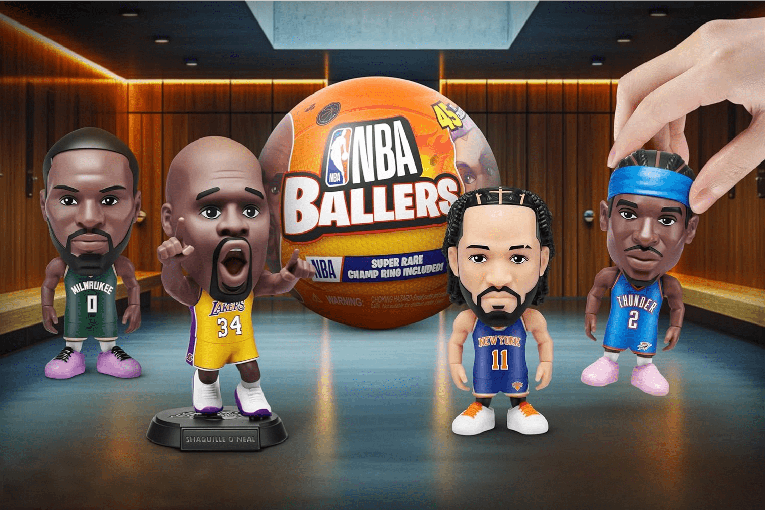 1 pc ZURU Surprise Ballers Series 1 & Series 2, Mystery Capsule Figurine Players Collectibles Toy, Surprise Unboxing Basketball Collectible Sports Toy for Boys, Adults and Collectors