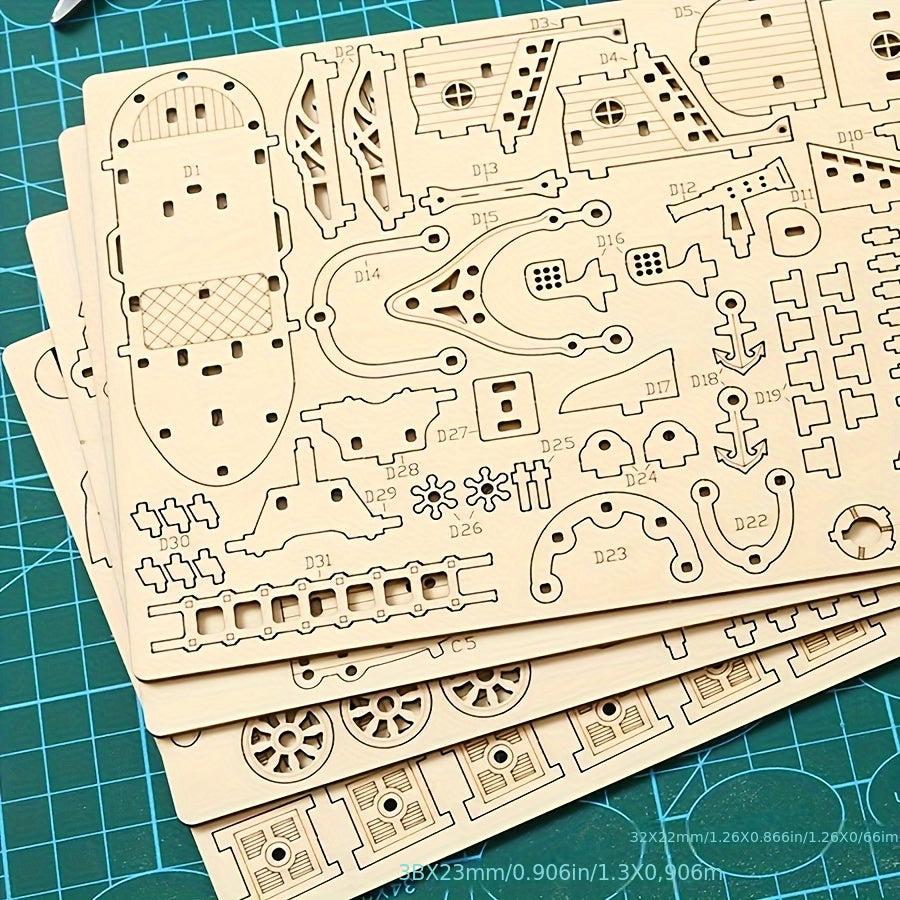 3D Wooden Puzzle Airship Model Kits for Adults Building Kit Brain Teaser Hand Craft Mechanical Christmas Gifts