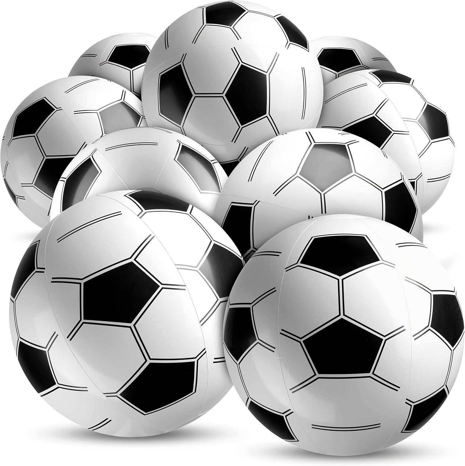 12 Outdoor Inflatable Soccer Balls, Suitable for Pool Parties, Beach Soccer, And Competitive Football