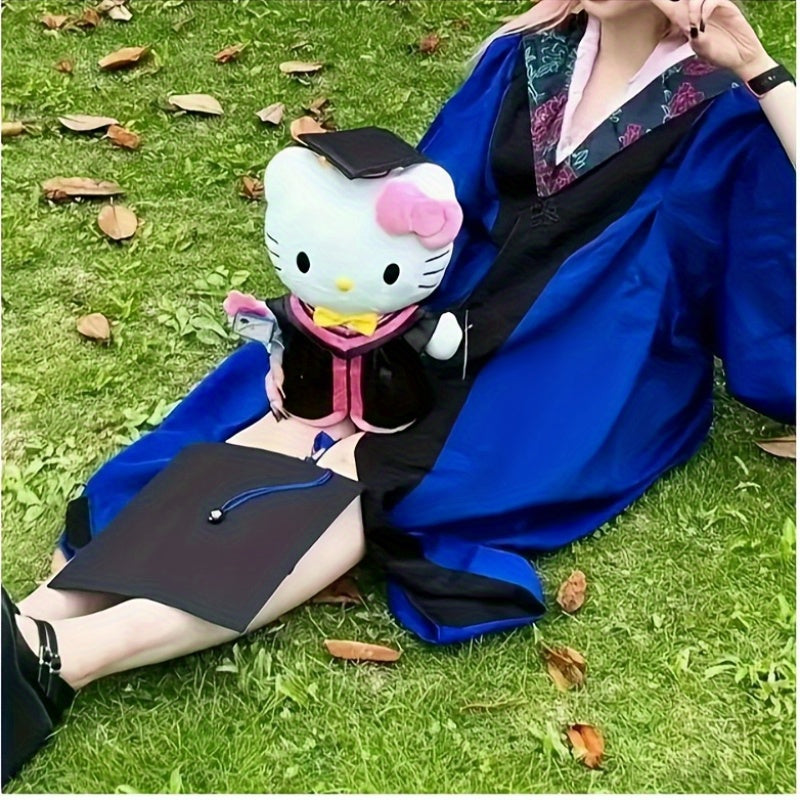 Officially Authorized Hello Kitty Graduation Cap Cartoon Doctoral Cap And Bachelor'S Gown, Suitable for Graduation Photo Parties, Birthday Student Prizes, Graduation Gifts, Decorative Bouquets
