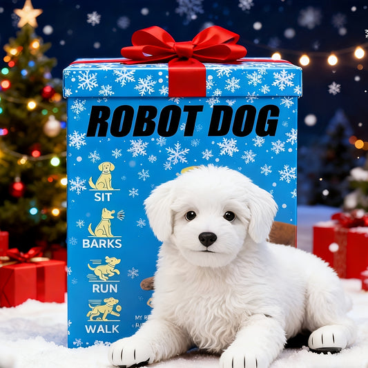 Cute Robot Puppy Features: Fluffy Short Fluff Slow Rebound Filler Perfect Comfort No Fluff No Peculiar Smell Soft Barking And Simulated Walking Ready to Open The Living Room Adventure, Car Ride Frolic, Family Outing Annual Hottest Trend Children's