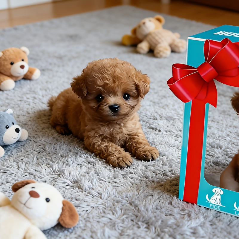 2 Cute Plush Simulation Machine Puppies, Realistically Reproducing The Soft And Cute Barking Sound Effects Of Puppies, Matched with Simulated Walking Movements, Soft And Slow Rebound Electronic Pet Toys, Odorless, Safe, No Shedding Of Fur