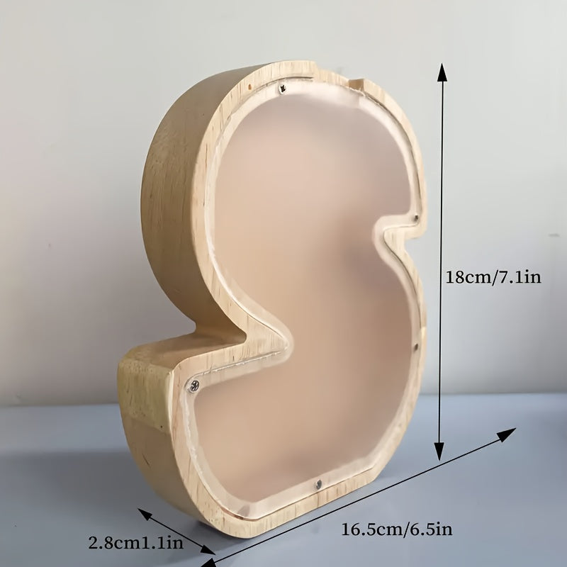 Wooden Alphabet Money bank for Coin Bank for Boys And Girls, Perfect Birthday Gift for Kids