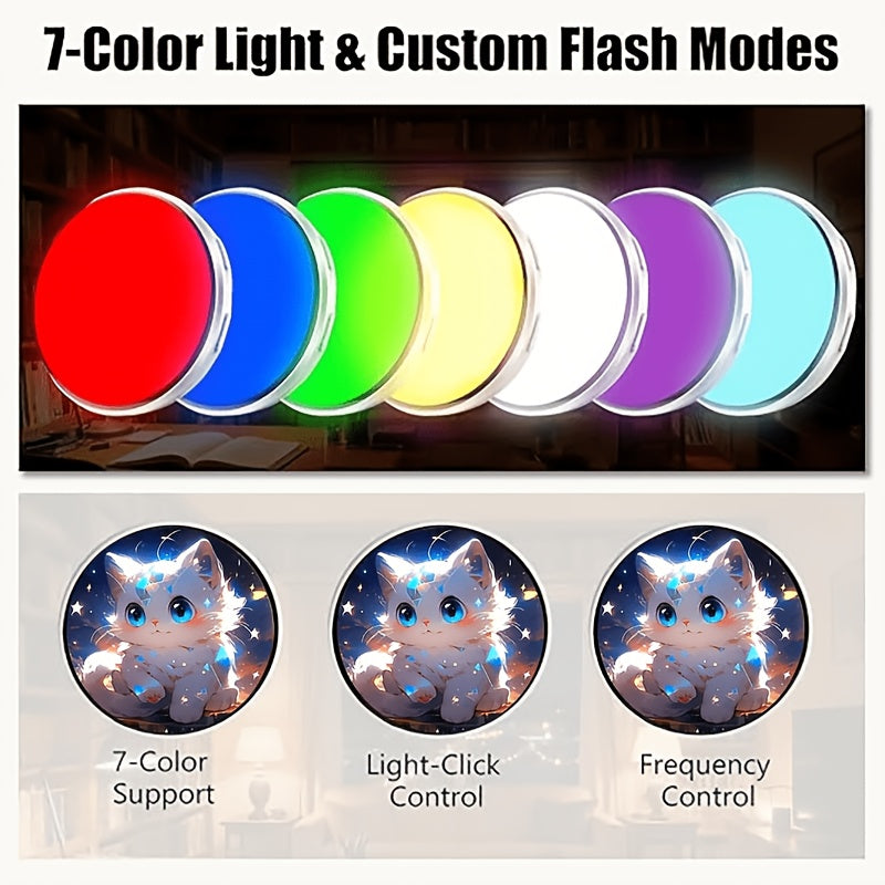 2026 New Electronic Badge with Display, Dynamic Touch, High Frame Rate, 600mAh Battery Life, 6.0 Bluetooth, USB Magnetic Charging, Anime Brooch & Digital Badge Compatible with Anime Fans to Wear On Occasions, Cosplay And Concerts