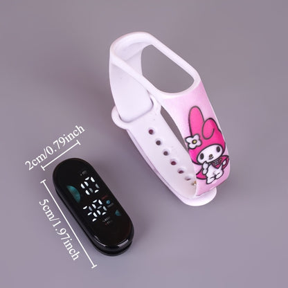 10pcs Sanrio Cartoon Anime Kawaii Kuromi Melody Electronic Sports Watch, Party Party Party Gift, Children's Gift, Festival Gift, Birthday Gift Suitable for Teachers, Prize Exchange Gift, 4 Color Mix and Match