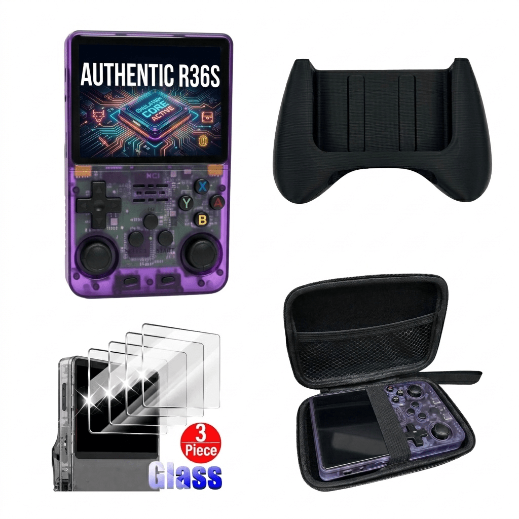 Authentic R36S ArkOs 128GB Game Console Retro Handheld 3.5 Inch IPS Screen Portable Gaming Device