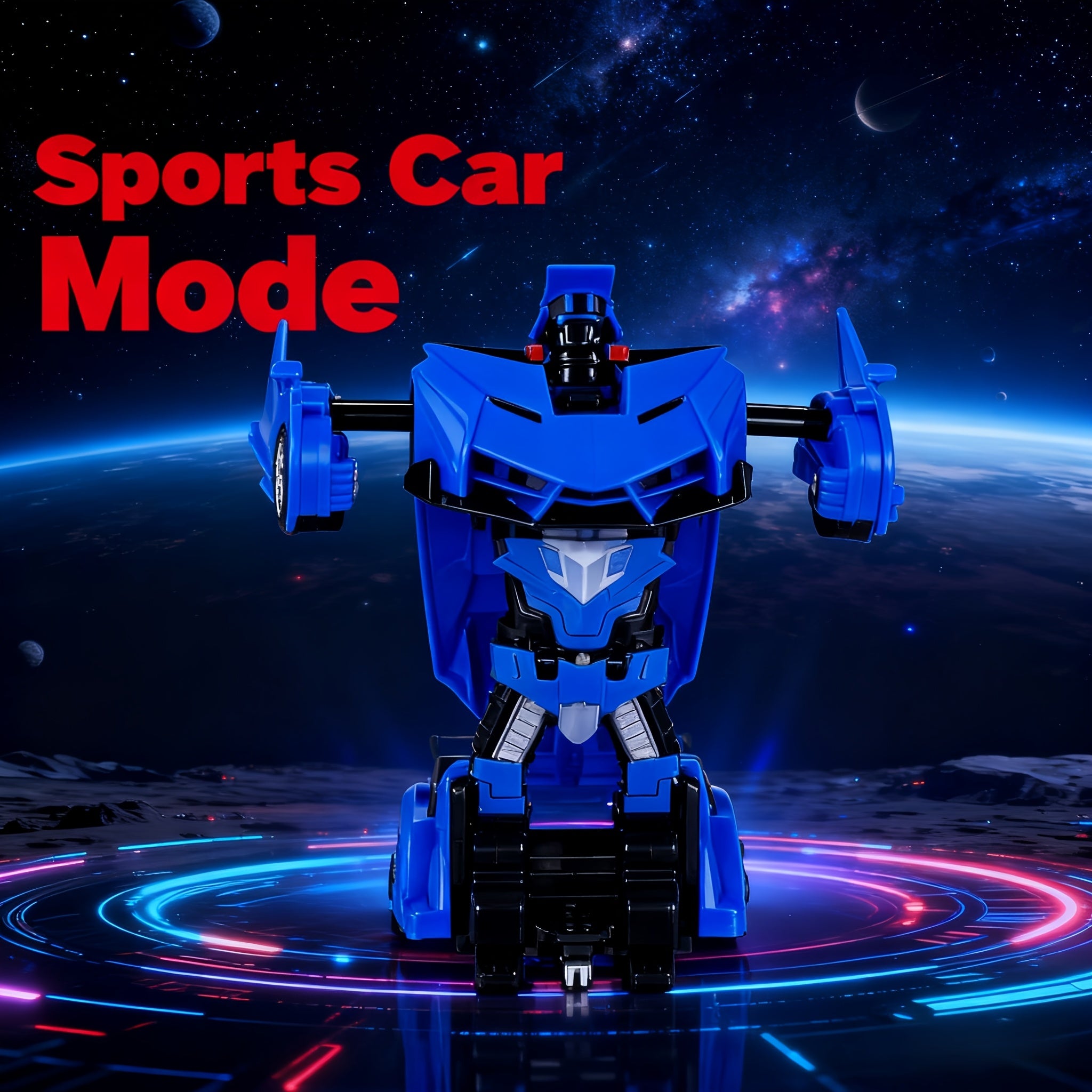 A Remote-Controlled Car That Transforms Into a Robot with a Single Button, Featuring Stylish LED Headlights, in a 1:18 Scale, Capable of 360-Degree Drifting. It'S an Ideal Gift for Christmas, Birthdays, Or Easter for Both Boys And Girls
