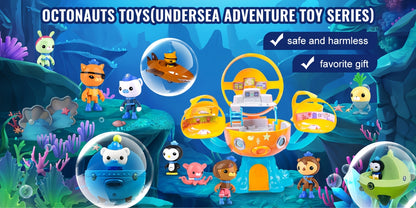 Octonauts Toys Octopod Castle Adventure Playset Action Figure Model Toy for Kids Christmas, New Year, Birthday Gift (Chinese Version)
