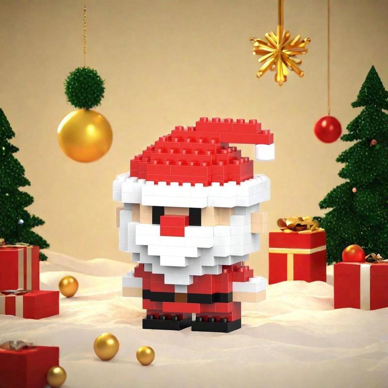 Christmas Series Small Assembly Insert Building Blocks Santa Claus Toys - for Children - Holiday Surprise Gift - Suitable for Christmas & Halloween - Perfect Gift for Boys & Girls