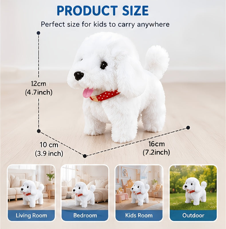 2026 New Realistic Robot Dog Toy, Interactive Plush Puppy, Walks, Barks And Wags Tail, Smart AI Electronic Pet Toy, Cute Stuffed Dog Gift for Boys & Girls, Birthday Halloween Christmas Gift