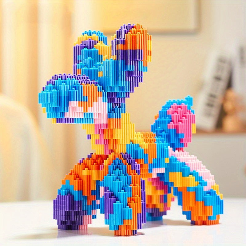 Creative Balloon Dog Building Blocks Set - Interlocking Building Blocks, Home Decor, Great for Holiday Gifts
