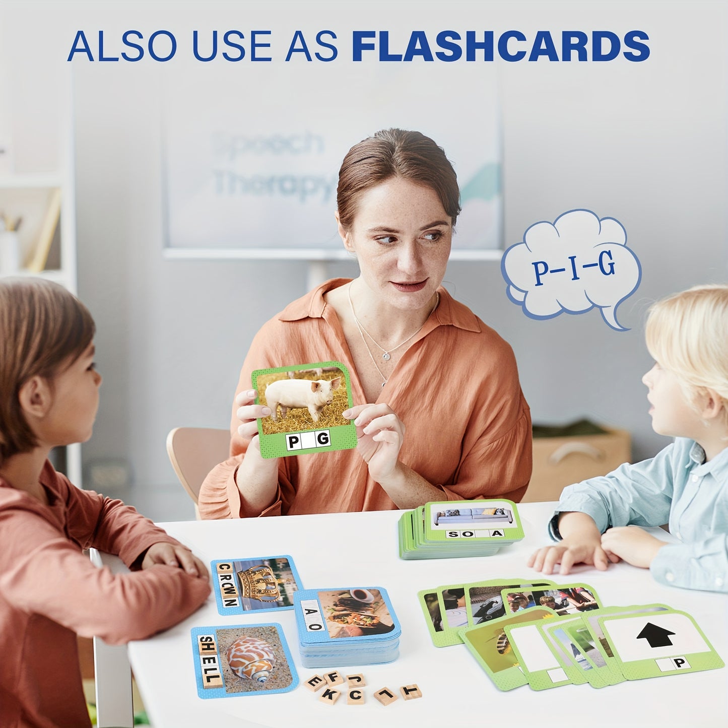 Kids Spelling Games Flash Card Sight Word Flashcards Wood Letter Tiles, Word Tile Dice Rolling Game for Kids Age 4+, Learning Educational Phonic for Kindergarten Preschool Autism Classroom Must Haves, Birthday Christmas Gift for Boys Girls 4.7*4.35''