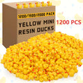 1200pcs Yellow Mini Resin Ducks Bulk For Hide And Seek Prank Cruises Mini Ducks Tiny Duck Miniature Garden Accessories Shower Duck Figures For Halloween Prank Gift Dollhouse Decor