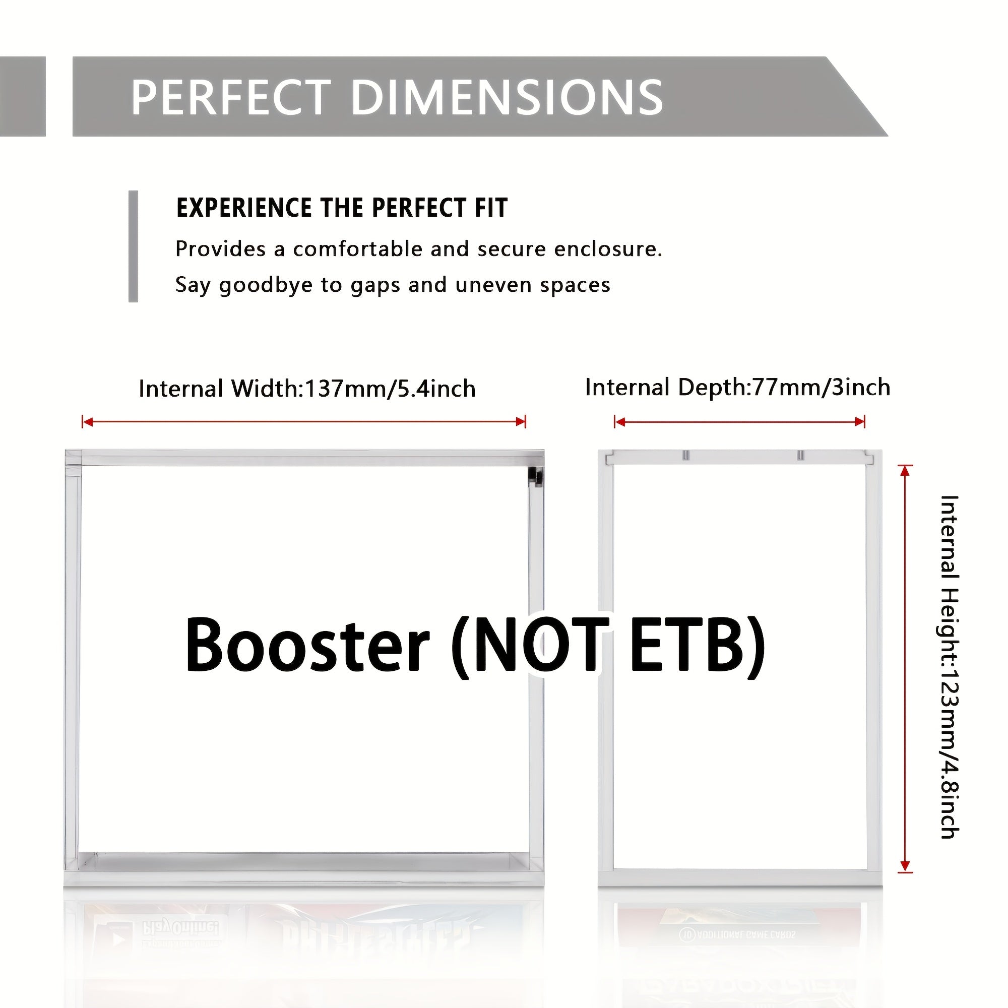 3/4/6pcs Magnetic Booster Box Acrylic Display Case 5.8"Lx3.5"Dx5.3"H (NOT For ETB) Thick Protective Acrylic Case Storage Box For Card Collector