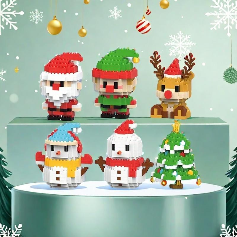 Christmas Series Small Assembly Insert Building Blocks Santa Claus Toys - for Children - Holiday Surprise Gift - Suitable for Christmas & Halloween - Perfect Gift for Boys & Girls