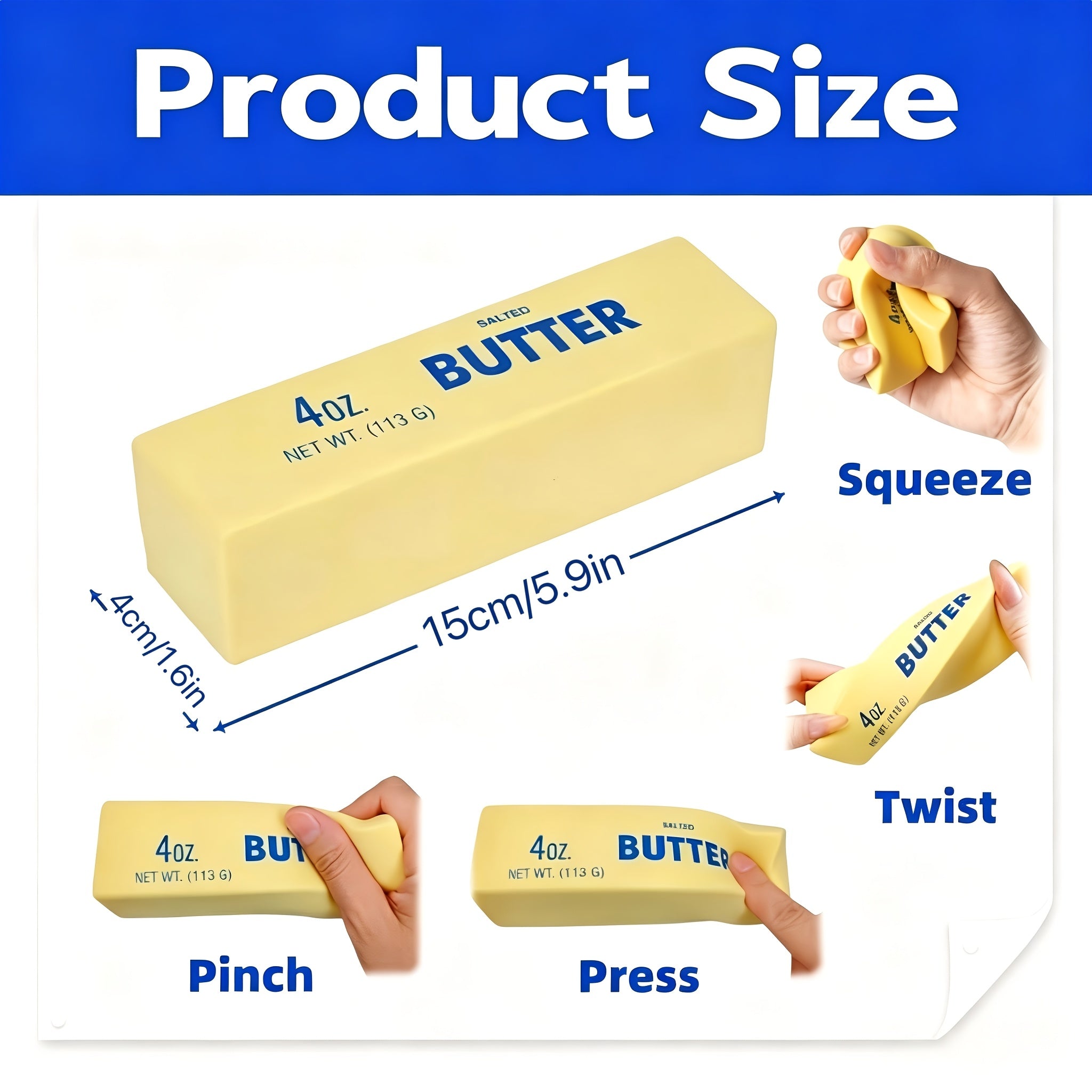 [Butter Squishy Toys] 10-Pack Butter Squishy Toys - Super Soft Slow-Rising Butter Sticks, Realistic Food Squishies Fidget for Decompression, Anxiety Relief & Sensory Play